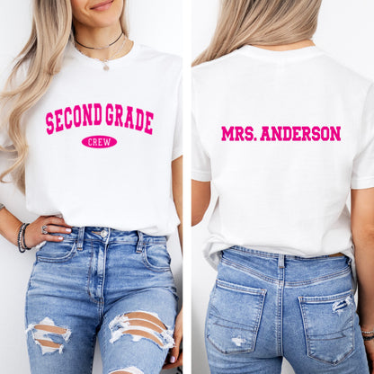 Personalized Grade Level Teacher Team Shirts