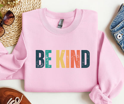 Colorful Be Kind Crewneck Sweatshirt
