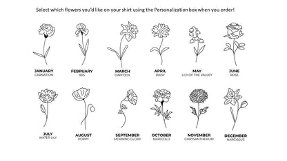 Personalized Birth Month Flower Sweatshirt
